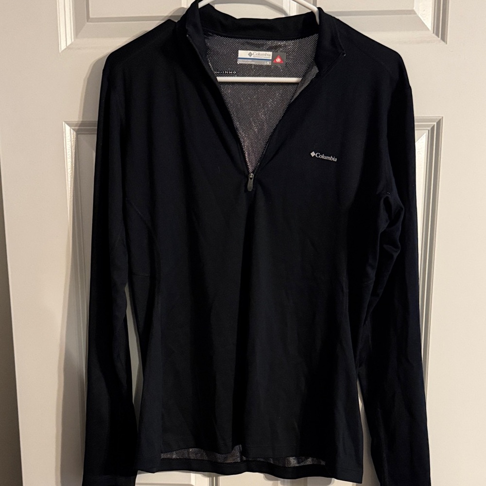 Columbia Black Half-Zip Long Sleeve Top- Omni Heat